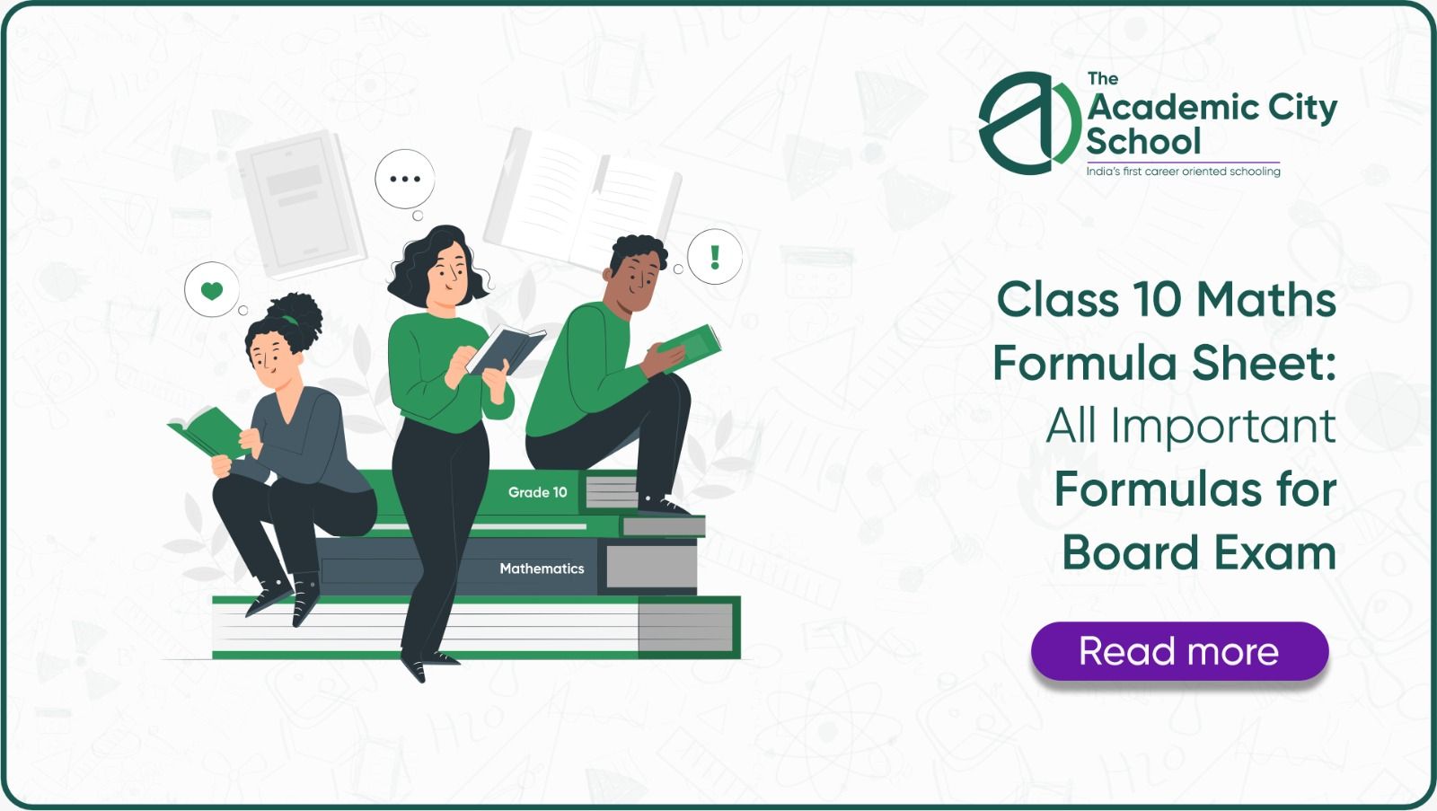 Class 10 Maths Formula Sheet banner